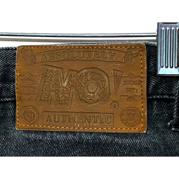Absolutely No! Jeans Authentic Black High Waisted Tapered Vintage 26 Inch Waist - Picture 8 of 9